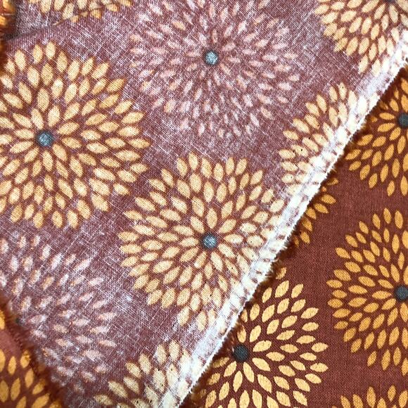 Marsala Metallic Copper Flower Burst, Emma & Mila by Camelot Collection 1.5 yard - Picture 5 of 9